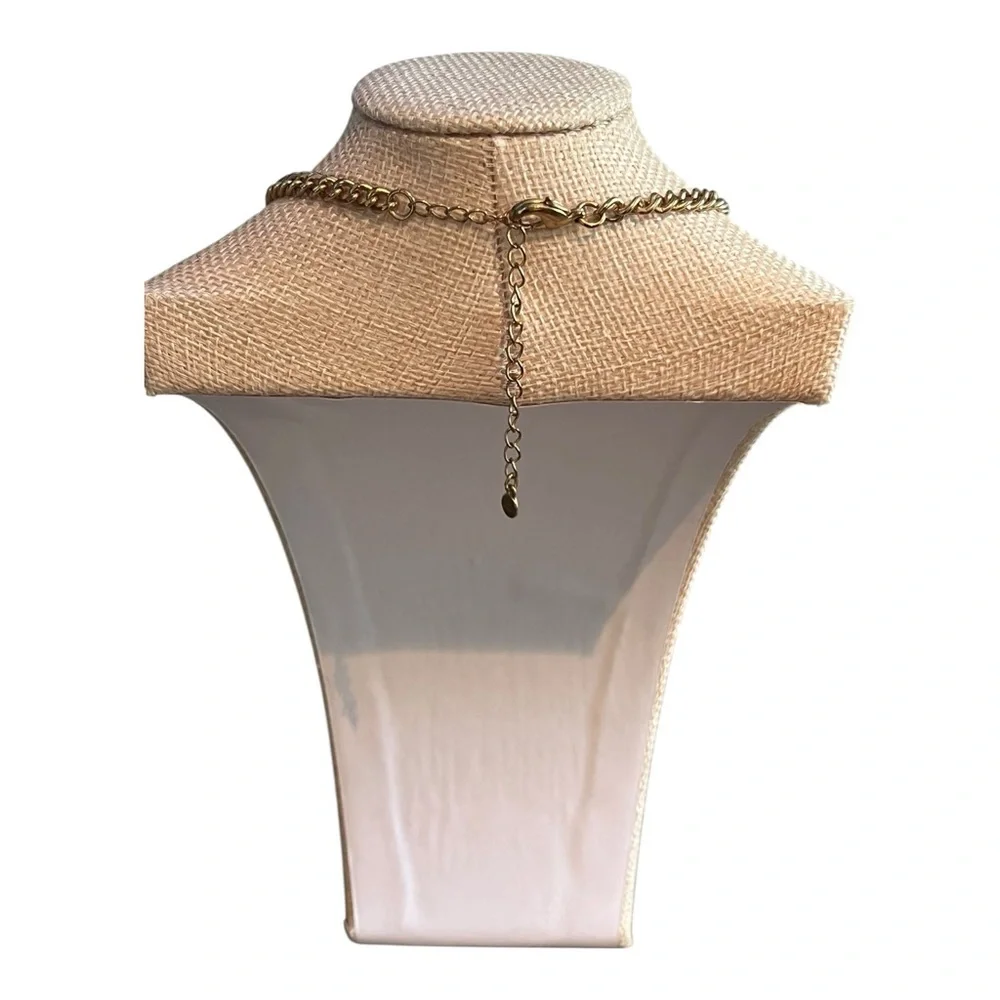 Elegant Floral Necklace in Gold - 16” Plus 3” Extender